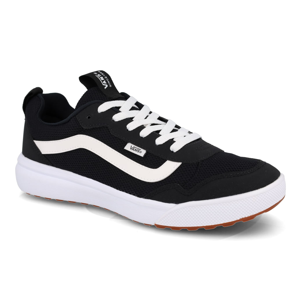 Tênis Vans Range Exp masculino preto vista frontal lateral direita